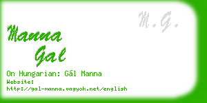 manna gal business card